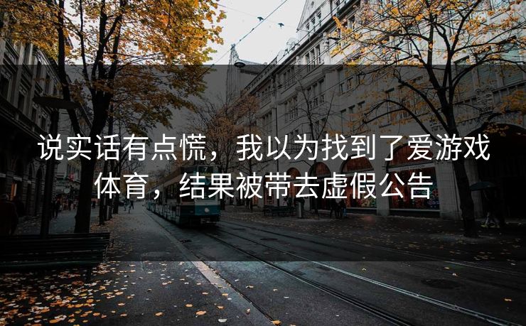 说实话有点慌，我以为找到了爱游戏体育，结果被带去虚假公告